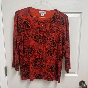Sag Harbor Red Sweater light weight sweater XL